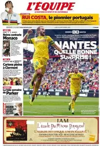 L'Equipe du Lundi 30 Septembre 2013