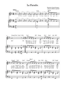 Le Paradis - Dusty Springfield, Michel LeGrand (Piano-Vocal-Guitar (Piano Accompaniment))