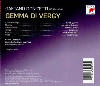 Donizetti - Gemma Di Vergy - Caballé - Queler ( 2 CD 2017 )
