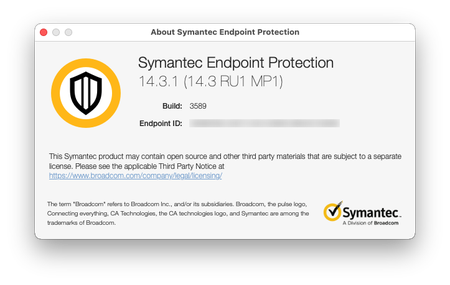 Symantec Endpoint Protection 14.3.3589.1100 Multilingual (macOS / Linux)