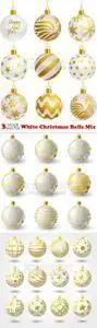 Vectors - White Christmas Balls Mix