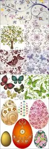 Vector - Easter and spring backgrounds