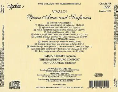 Emma Kirkby, Roy Goodman, The Brandenburg Consort - Antonio Vivaldi: Opera Arias and Sinfonias (1995)