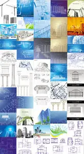 Architectural Buildings and Projects Vector Set