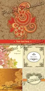 Floral Vintage Backgrounds Vector