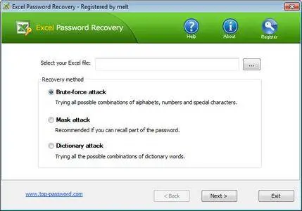 Top Password Excel Password Recovery 1.80