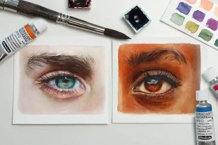 How to Paint Realistic Eyes in Watercolor - Level Up your Portraits