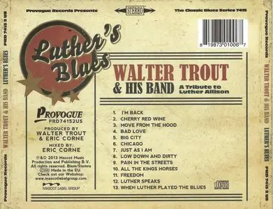 Walter Trout - Luther's Blues: A Tribute To Luther Allison (2013)