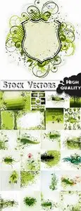 Leaves Grunge Background - 20 Eps - 5 Svg