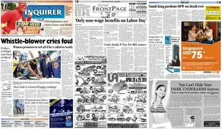 Philippine Daily Inquirer – April 19, 2011