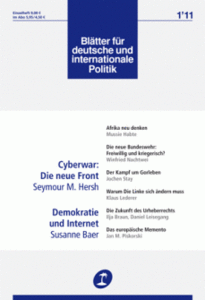 Blätter für deutsche und internationale Politik 01/2011