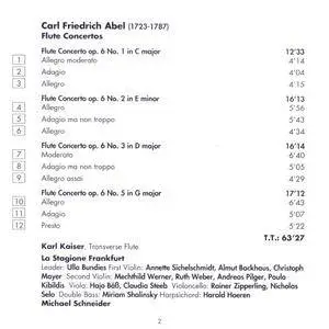 Karl Kaiser, Michael Schneider, La Stagione Frankfurt - Carl Friedrich Abel: 4 Flute Concertos (1994) Re-Up