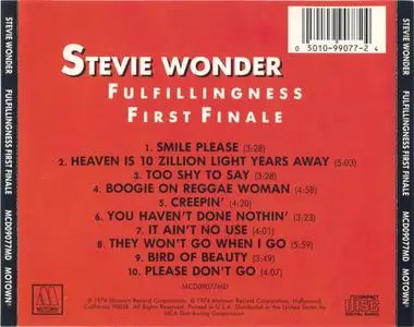 Stevie Wonder - Fulfillingness' First Finale (1974) [1986, Reissue] {Japan for USA}