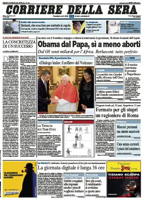 Il Corriere della Sera (11-07-09)