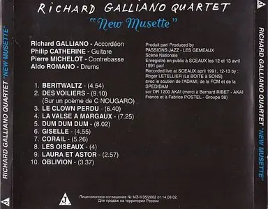 Richard Galliano Quartet - New Musette (1991)