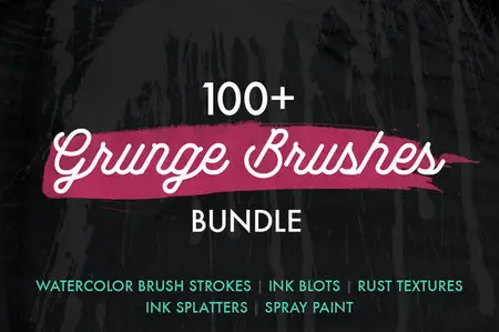 CreativaMarket - 100+ Grunge Photoshop Brushes Bundle