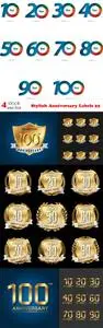 Vectors - Stylish Anniversary Labels 22