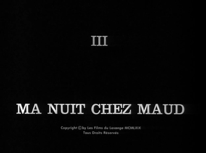 Ma nuit chez Maud / My Night at Maud's (1969) [+Extras] (Repost)