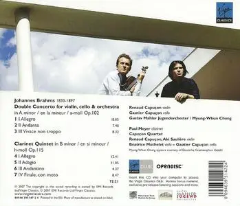 Renaud Capuçon; Gautier Capuçon - Johannes Brahms: Double Concerto, Clarinet Quintet (2007)