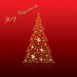 Snowflakes Xmas Tree Vector by DragonArt