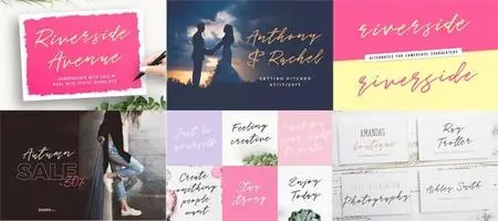 Riverside Avenue - Hand Brushed Script Font