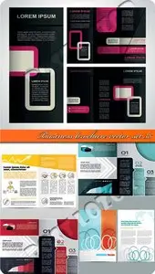 Business brochure vector set 38