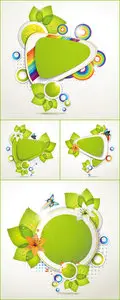 Green Banners Vector