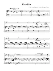 Chiquitita - ABBA (Piano-Vocal-Guitar (Piano Accompaniment))