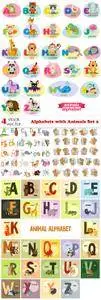 Vectors - Alphabets with Animals Set 2