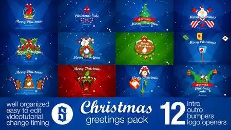 Christmas Pack Intro - Outro - Logo Openers - Project for After Effects (VideoHive)