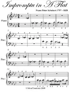 «Impromptu In Aflat Beginner Piano Sheet Music» by Franz Schubert