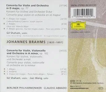 Gil Shaham, Jian Wang, Claudio Abbado - Brahms: Violin Concerto, Double Concerto (2002)