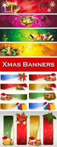 Christmas Banners Vector 4 EPS
