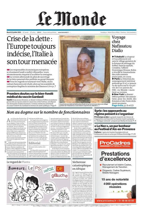LE MONDE (12 Juillet 2011)