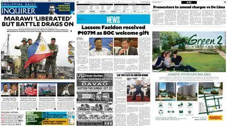 Philippine Daily Inquirer – October 18, 2017