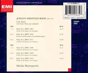 Mstislav Rostropovich - Johann Sebastian Bach: Cello Suites (1995)