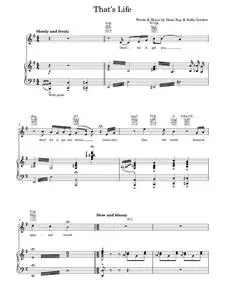 That's Life - Frank Sinatra, Michael Bublé (Piano-Vocal-Guitar (Piano Accompaniment))