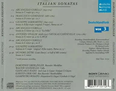 Dorothee Oberlinger - Italian Sonatas: Corelli, Geminiani, Sammartini, Vivaldi, Detri (2007)