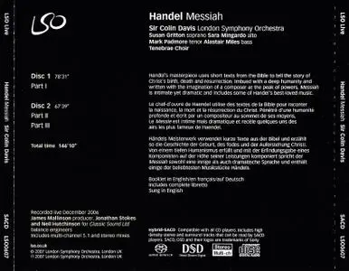 Sir Colin Davis, London Symphony Orchestra, Tenebrae Choir - Handel: Messiah (2007)