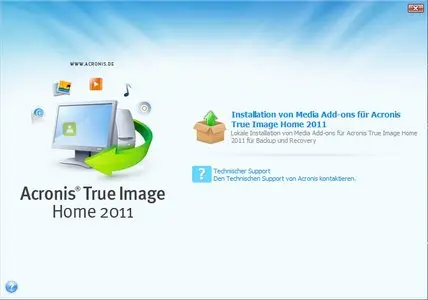 Media Add-ons + Pluspack Recovery Boot CD für Acronis True Image Home 2011 v14.0.0 Build 6574 German