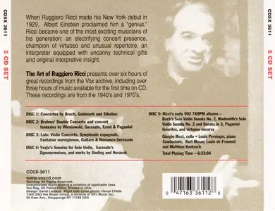 Ruggiero Ricci - The Art of Ruggiero Ricci (5CD) (2003)