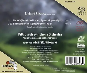 Marek Janowski, Pittsburgh Symphony Orchestra - Richard Strauss: Alpine Symphony; Macbeth (2009)