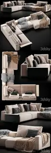 3dsky - Poliform Westside Sofa 3090689 - 3D Model