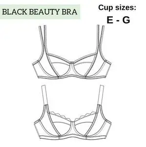 Emerald Erin - Black Beauty Bra E-G