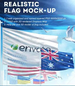 GraphicRiver - Realistic Flag Mock-Up