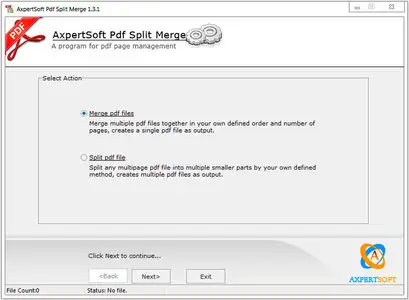 AxpertSoft PDF Split Merge 1.3.1