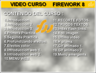 VideoTutorial de Macromedia Firework 8