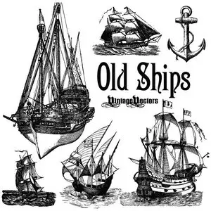 vector boats and ships