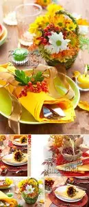 Stock Photo - Autumn Table Setting