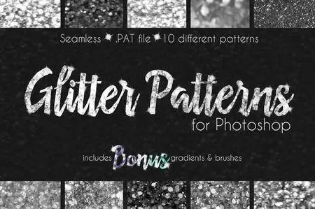 CreativeMarket - Glitter Texture Patterns Photoshop